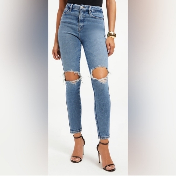 NWT GOOD AMERICAN GOOD CURVE SKINNY CROP - Picture 3 of 11